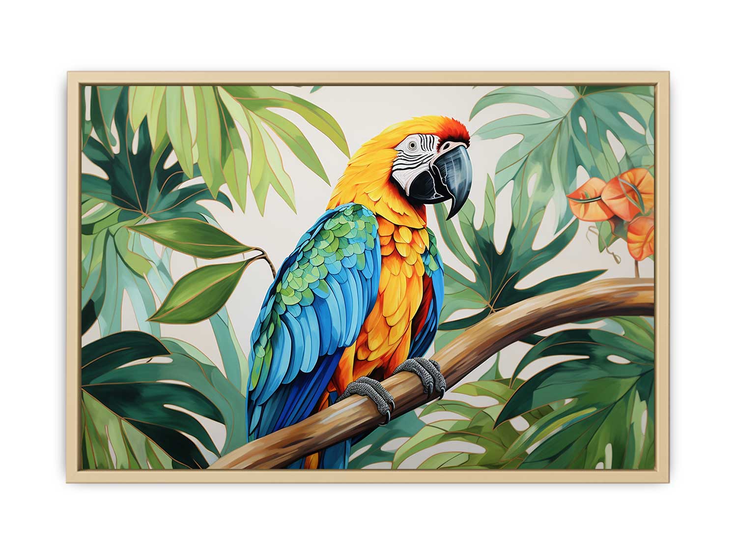 Modern Tropical Parrot   Art Print