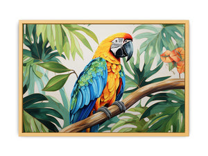 Modern Tropical Parrot   Streched canvas