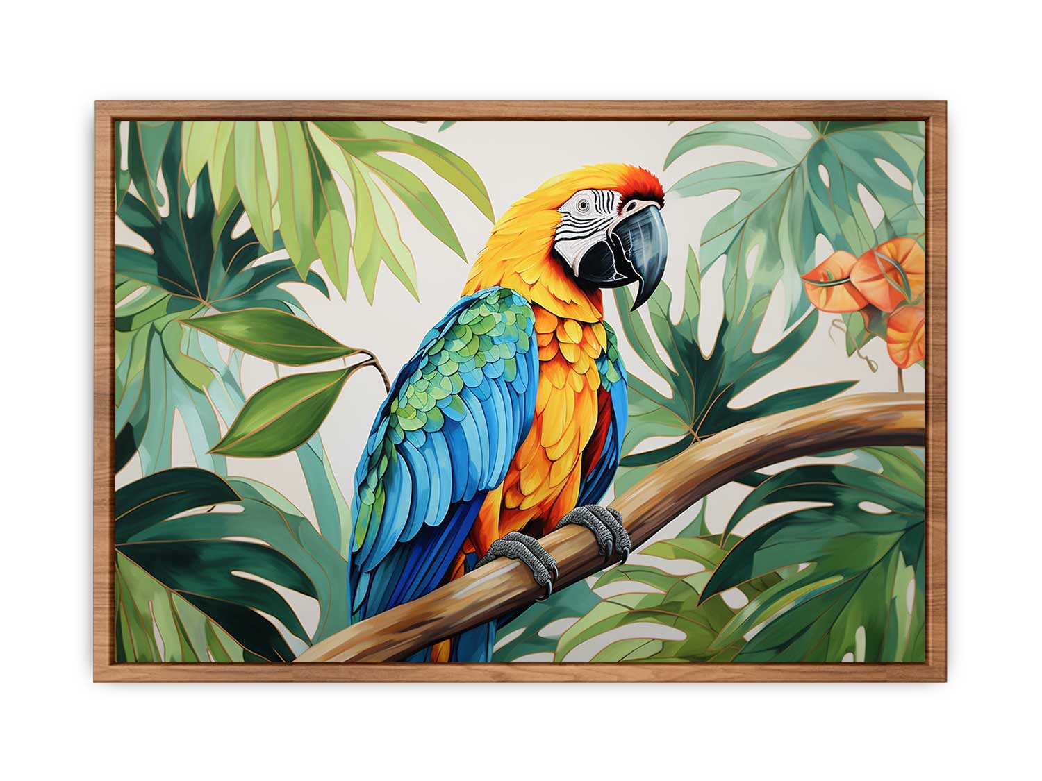 Modern Tropical Parrot  Poster