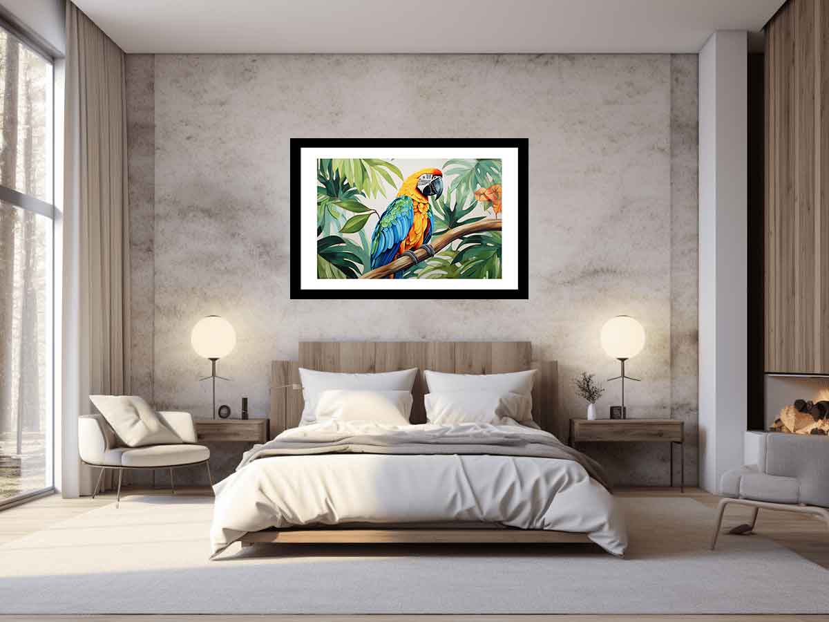 Modern Tropical Parrot  Painting
