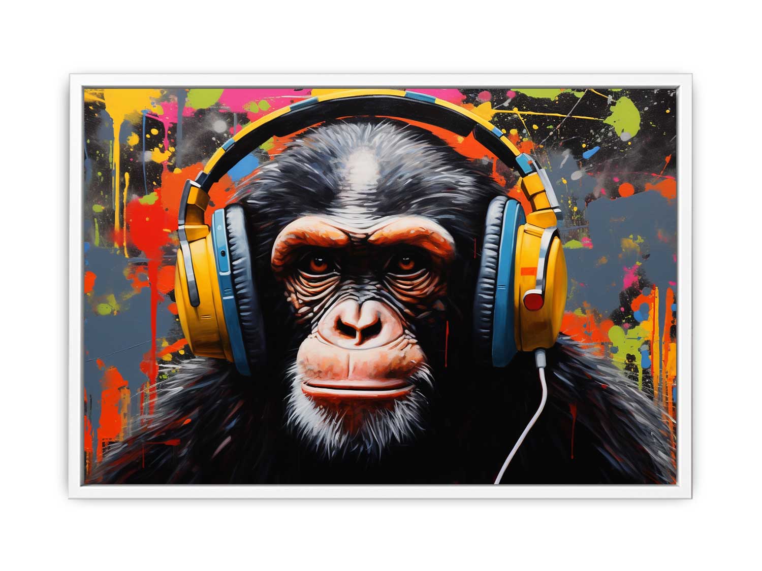 Blue Monkey Painting Framed Print