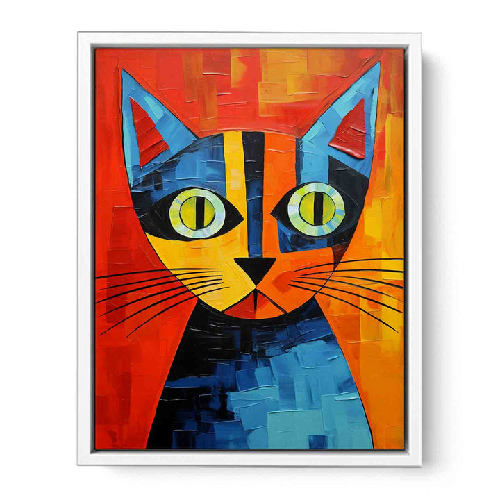 Cubism Cat Framed Print