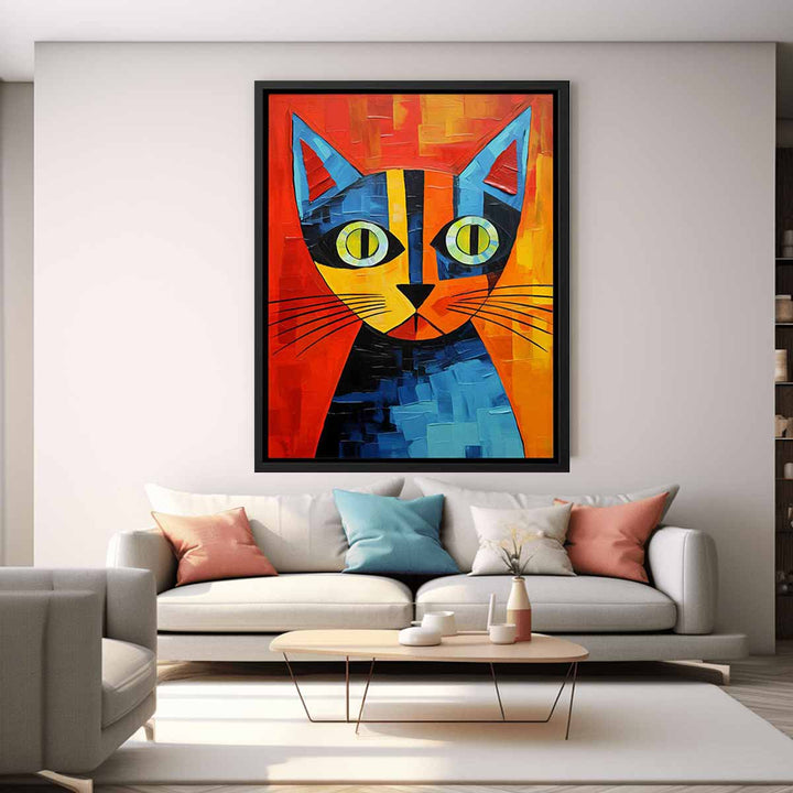 Cubism Cat Painting