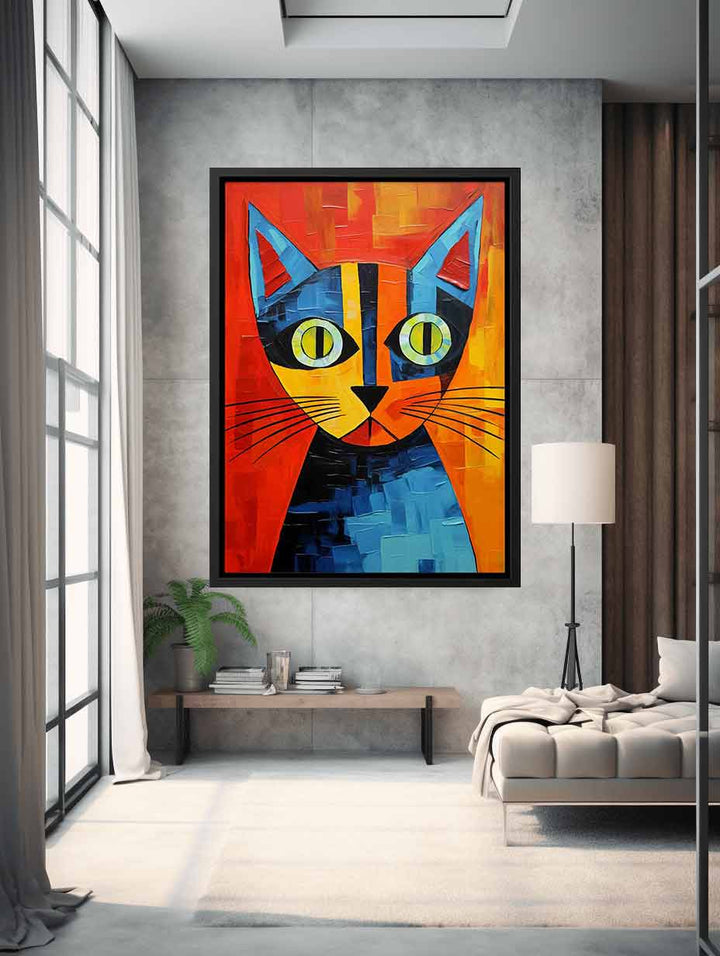 Cubism Cat Painting