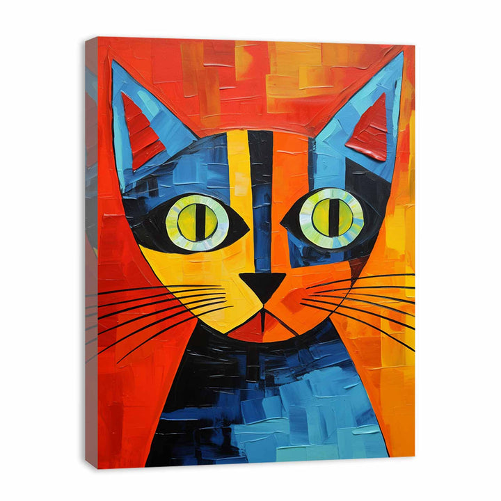 Cubism Cat Painting