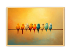 Brids on Branch  Streched canvas