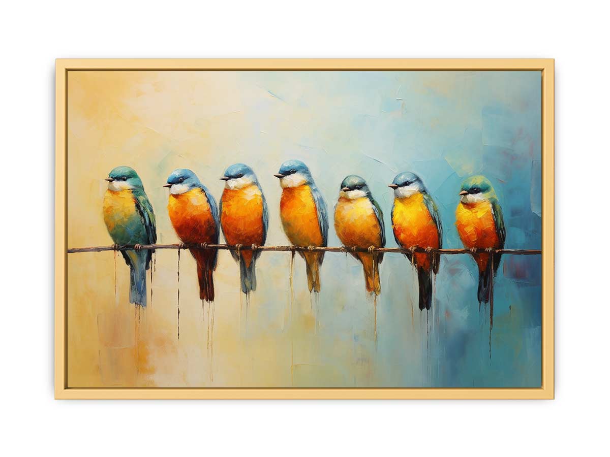Brids on Branch  Streched canvas