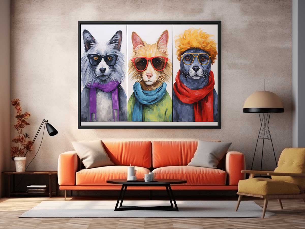 Animal with Glasses Painting