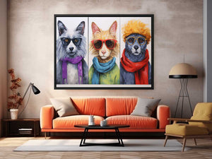 Animal with Glasses Painting