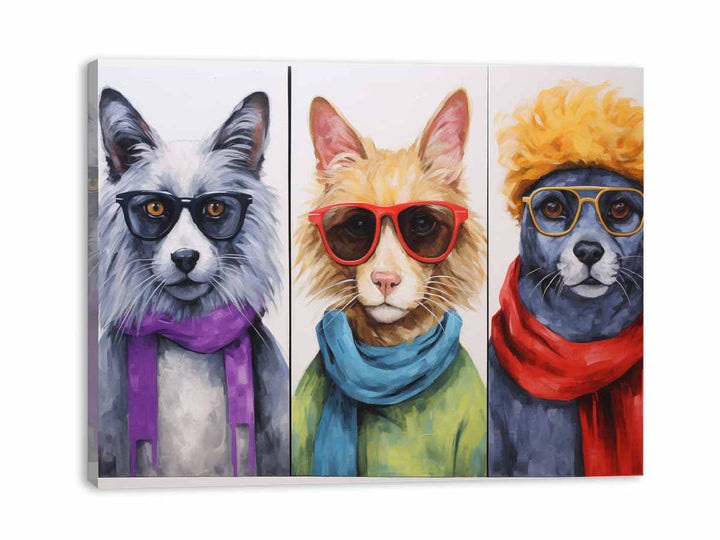 Animal with Glasses Painting