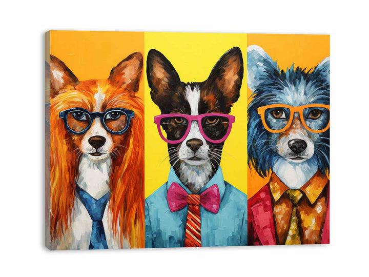 Modern Animals with Glasses Painting