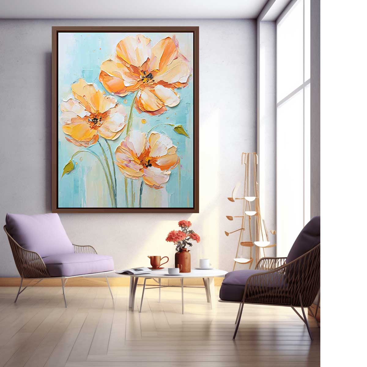 Sepia Bloom Painting