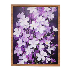 Purple White Flowers  Poster