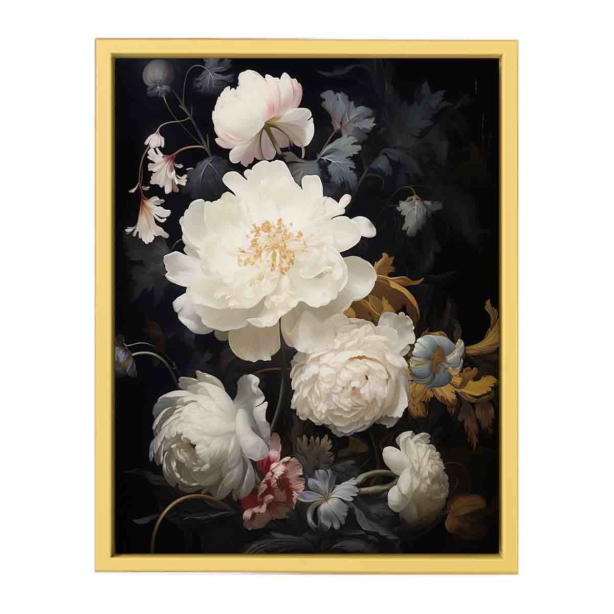 White Flowers   Streched canvas