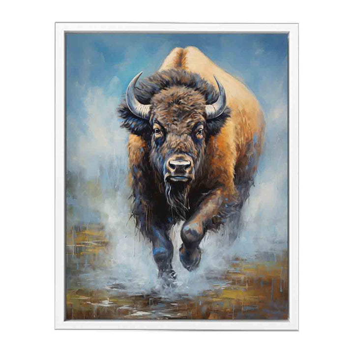 Running Bull  Framed Print