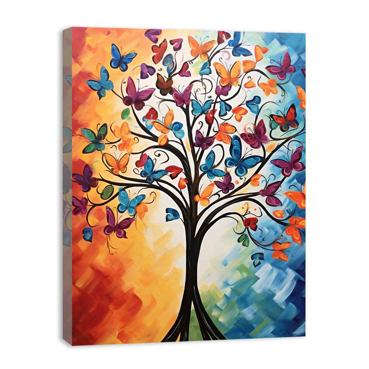 Buterfuly Tree Modern Art Painting