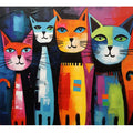 unique Cats Modern Art Painting