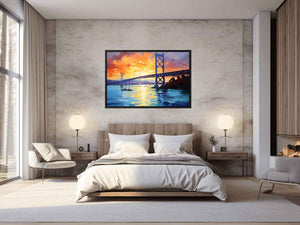 Sunset  Bridge  Painting