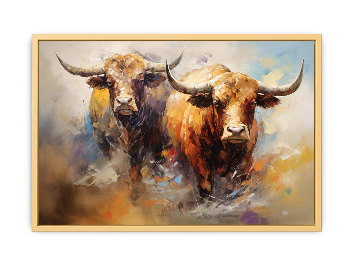 Spirit of the Shaggy Giants Bull  Streched canvas