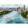 Brisbane River Landscape Canvas Print