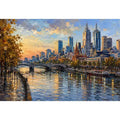 Melbourne River Painting Canvas Print