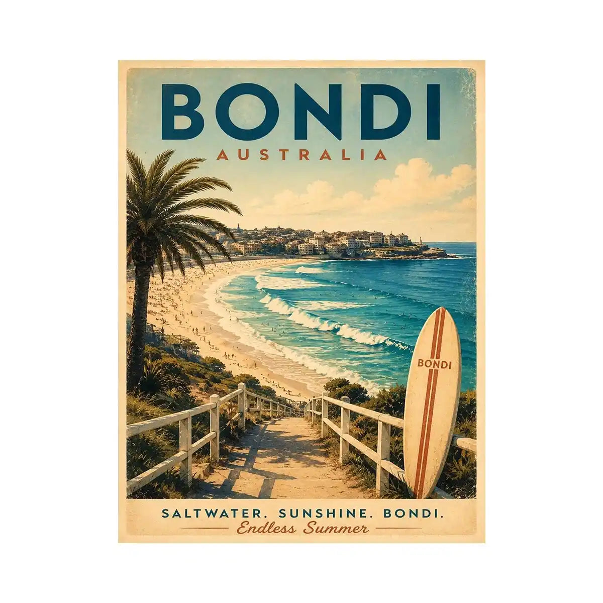 Bondi Vintage Travel Poster