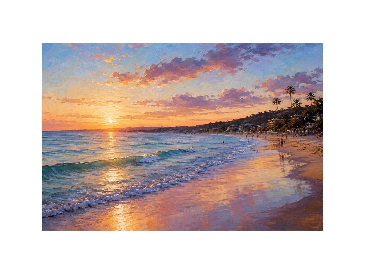 Noosa Main Beach Sunset Canvas Print
