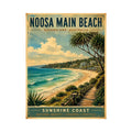 Noosa Main Beach Vintage Travel Poster