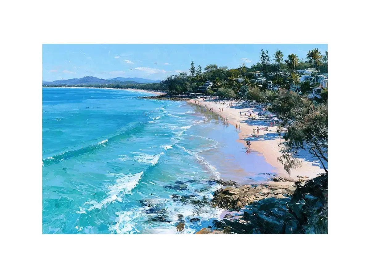 Noosa Main Beach Abstract Ocean Canvas