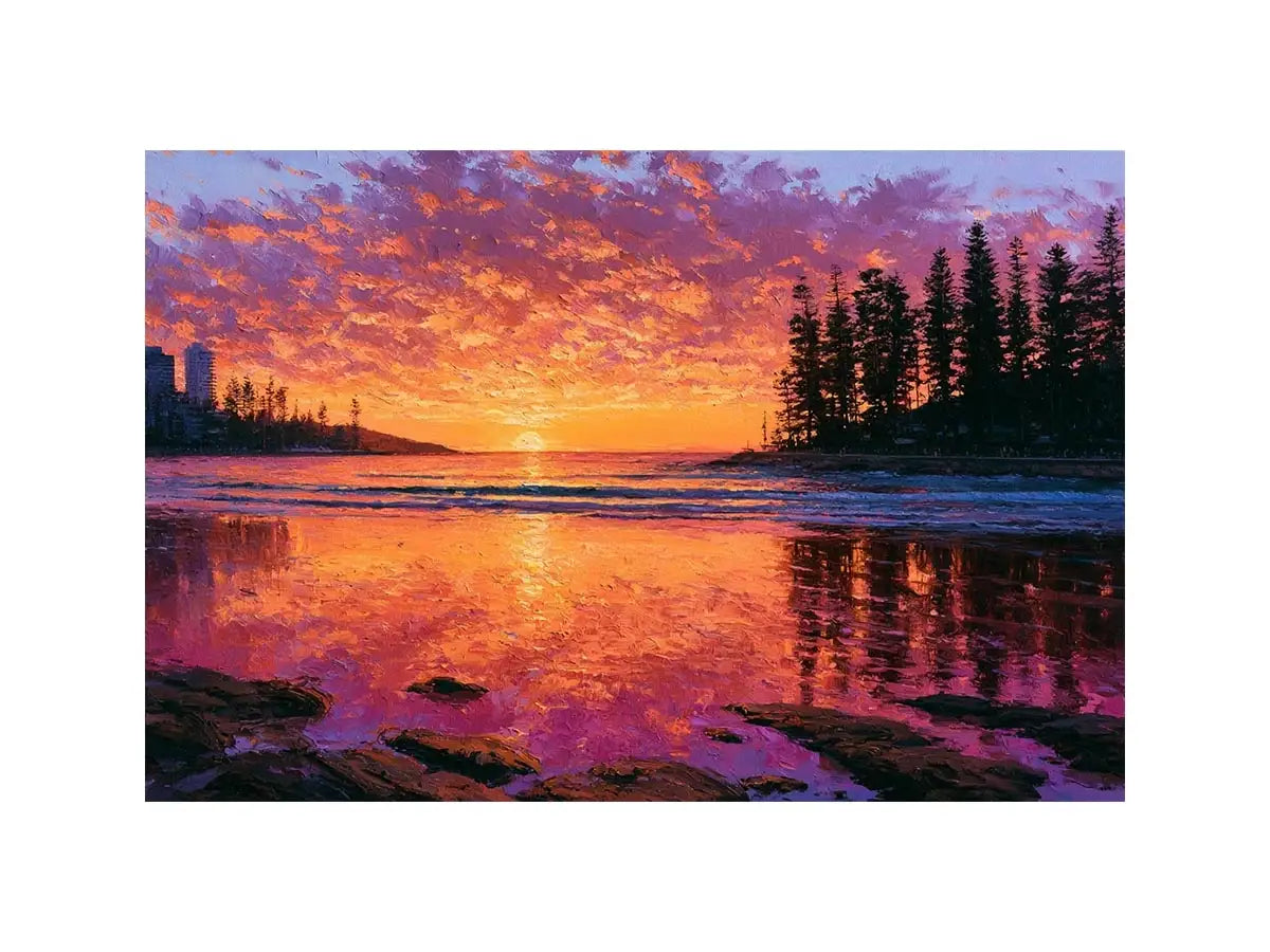 Manly Sunset Canvas Print