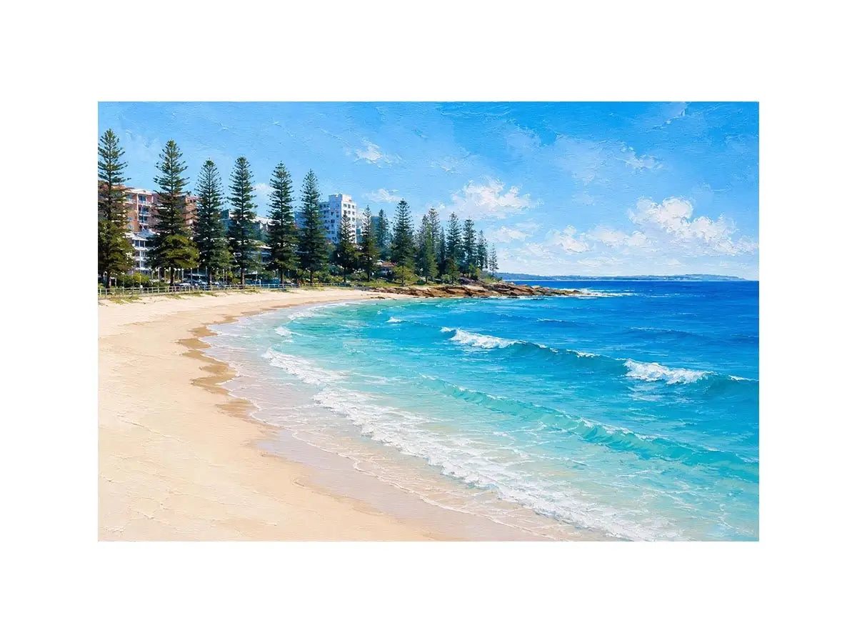 Manly Abstract Ocean Canvas