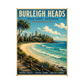 Burleigh Heads Vintage Travel Poster
