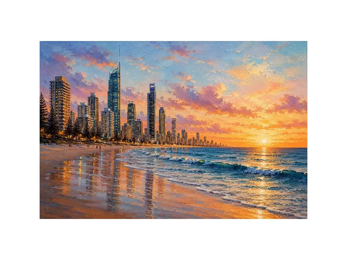Surfers Paradise Sunset Canvas Print