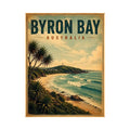 Byron Bay Vintage Travel Poster