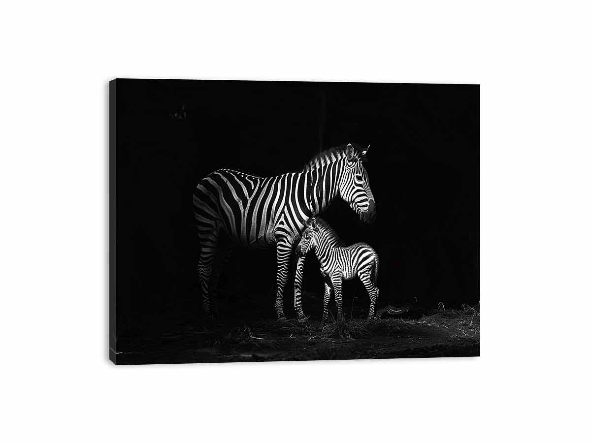 Zebra Mum & Baby Canvas Print