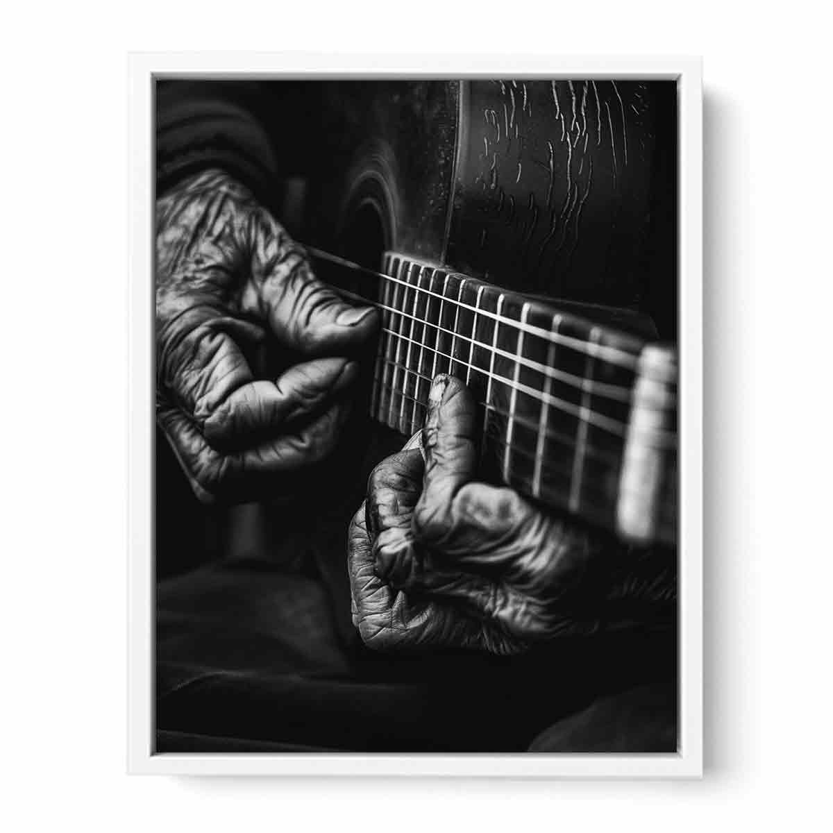 Playing Guitar Framed Print