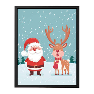 Santa & Reindeer  Painting