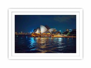 Opera House in Night Streched canvas