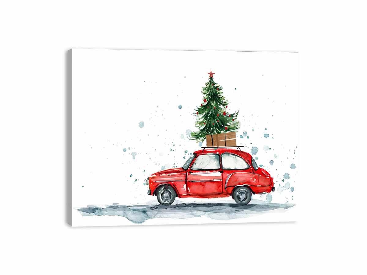 Christmas Car Canvas Print