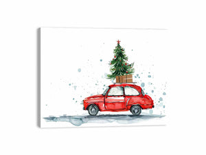 Christmas Car Canvas Print