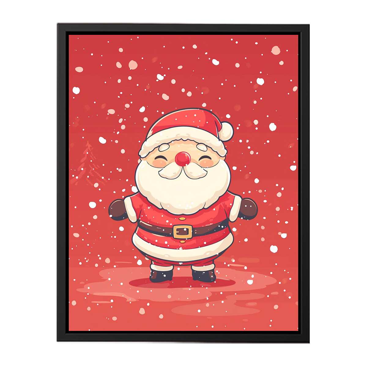 Santa in The Snow   Painting