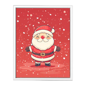 Santa in The Snow  Framed Print
