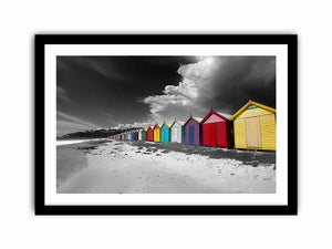 Brighton Beach Bathing Huts  Art Print