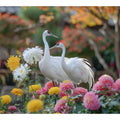 Cranes and Chrysanthemums