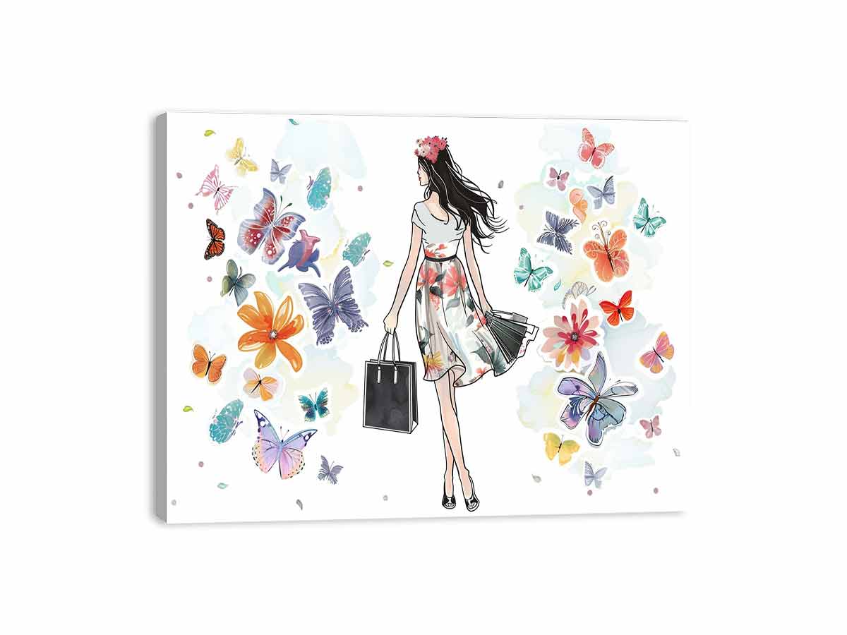 Butterfly Girl Canvas Print