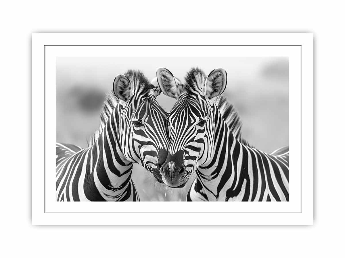 Two Zebras Streched canvas