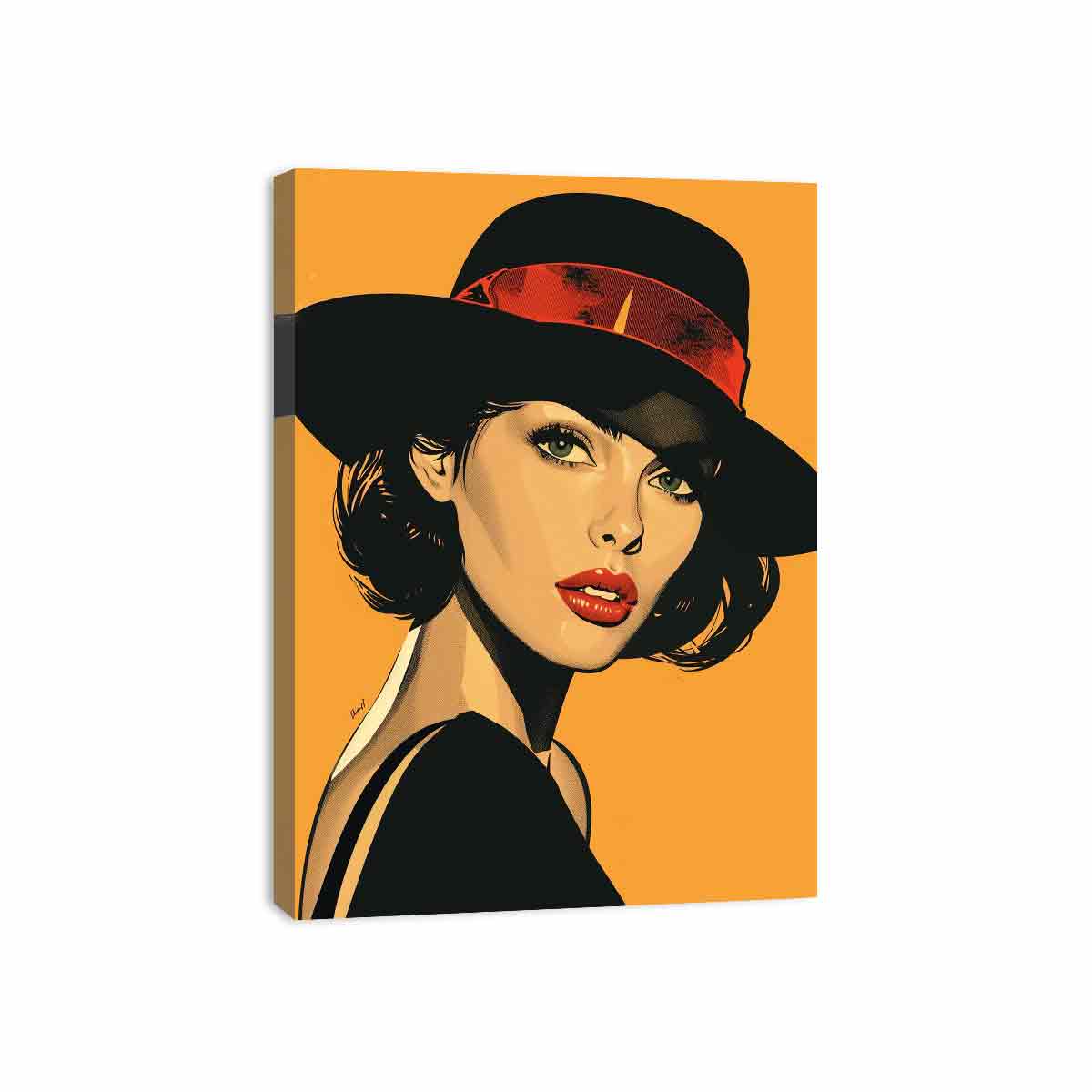 Retro Woman Canvas Print