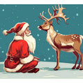 Santa with Reindeer 
