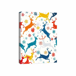 Colorful Deers Canvas Print