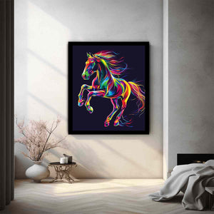 Colorful Rearing Horse
